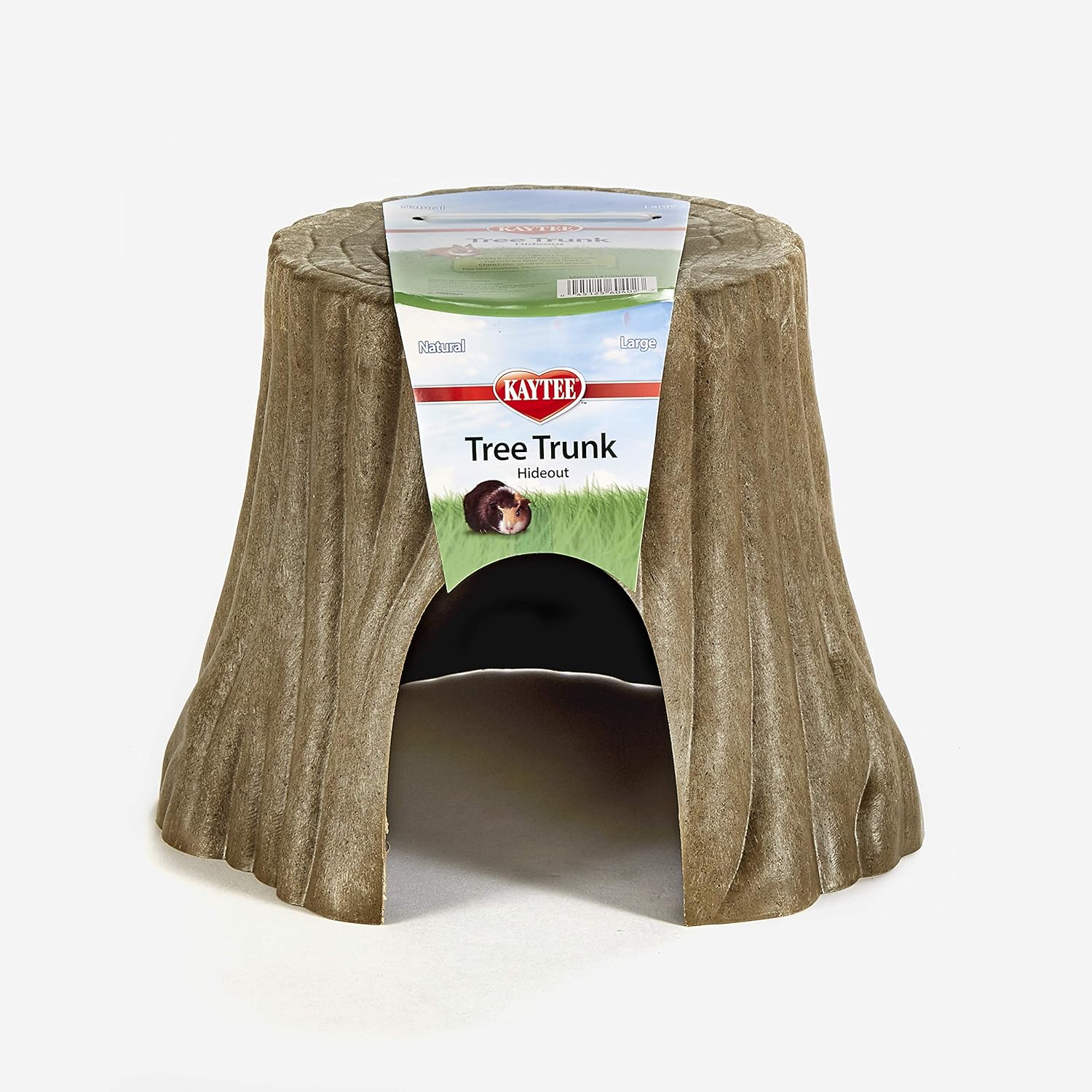 Kaytee Natural Tree Trunk Habitat Hideout for Pet Dwarf Rabbits, Guinea Pigs, Hamsters, and Chinchillas, Large - Image 2