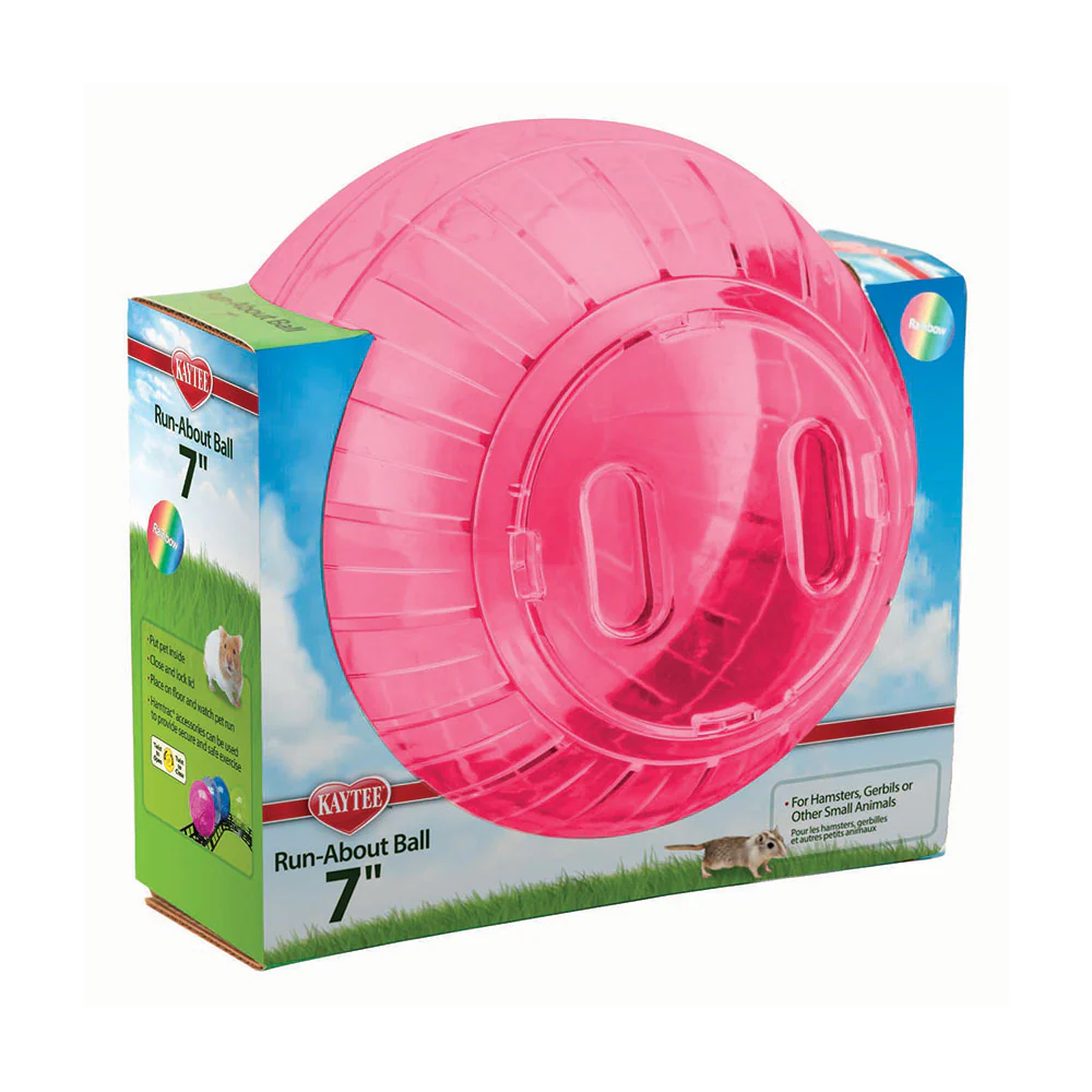 Kaytee 7" Assorted Color Run-About Exercise Ball For Pet Hamsters & Gerbils - Image 3
