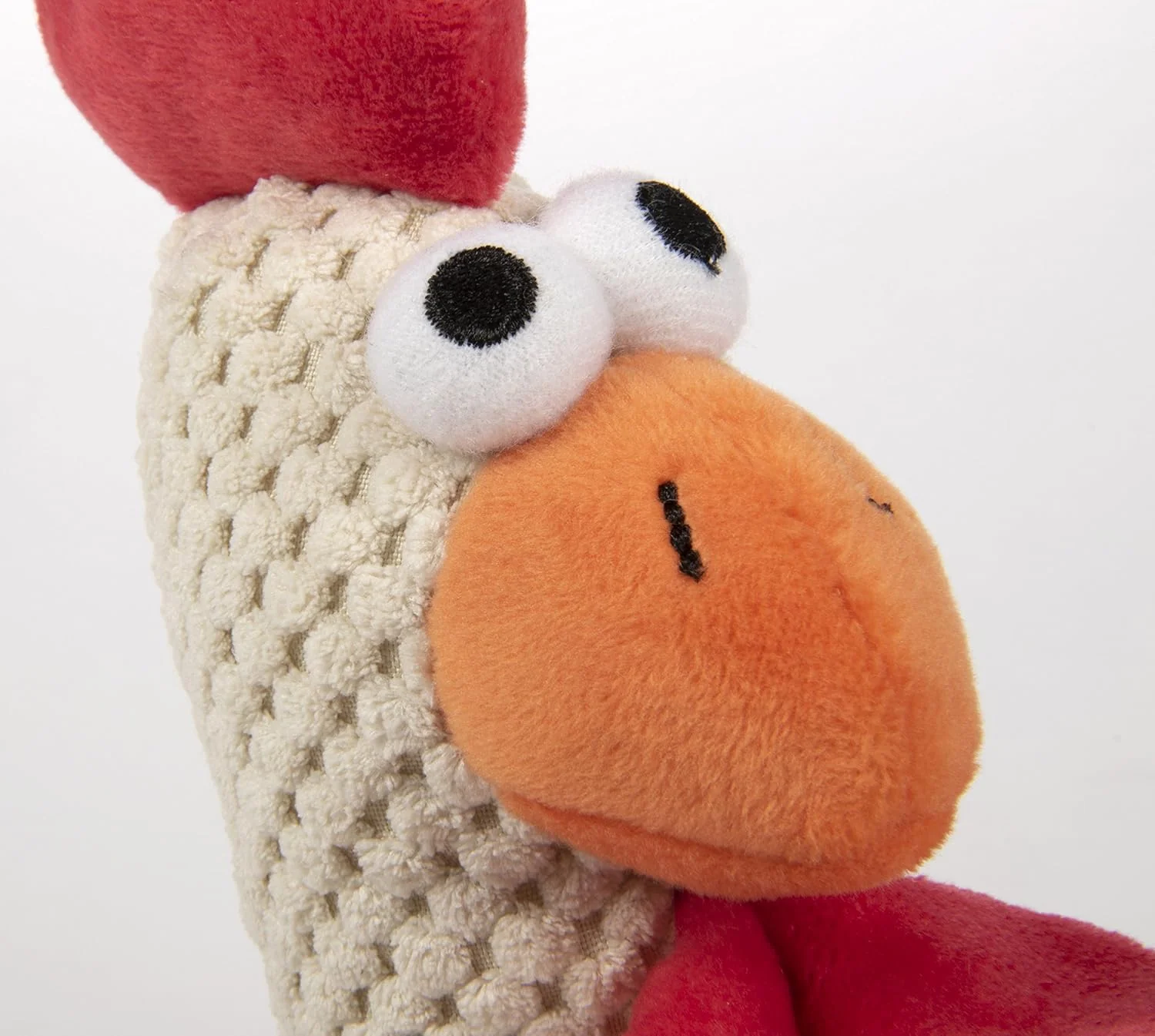 goDog Checkers Skinny Rooster Squeaky Plush Dog Toy, Chew Guard Technology - Brown - Image 10