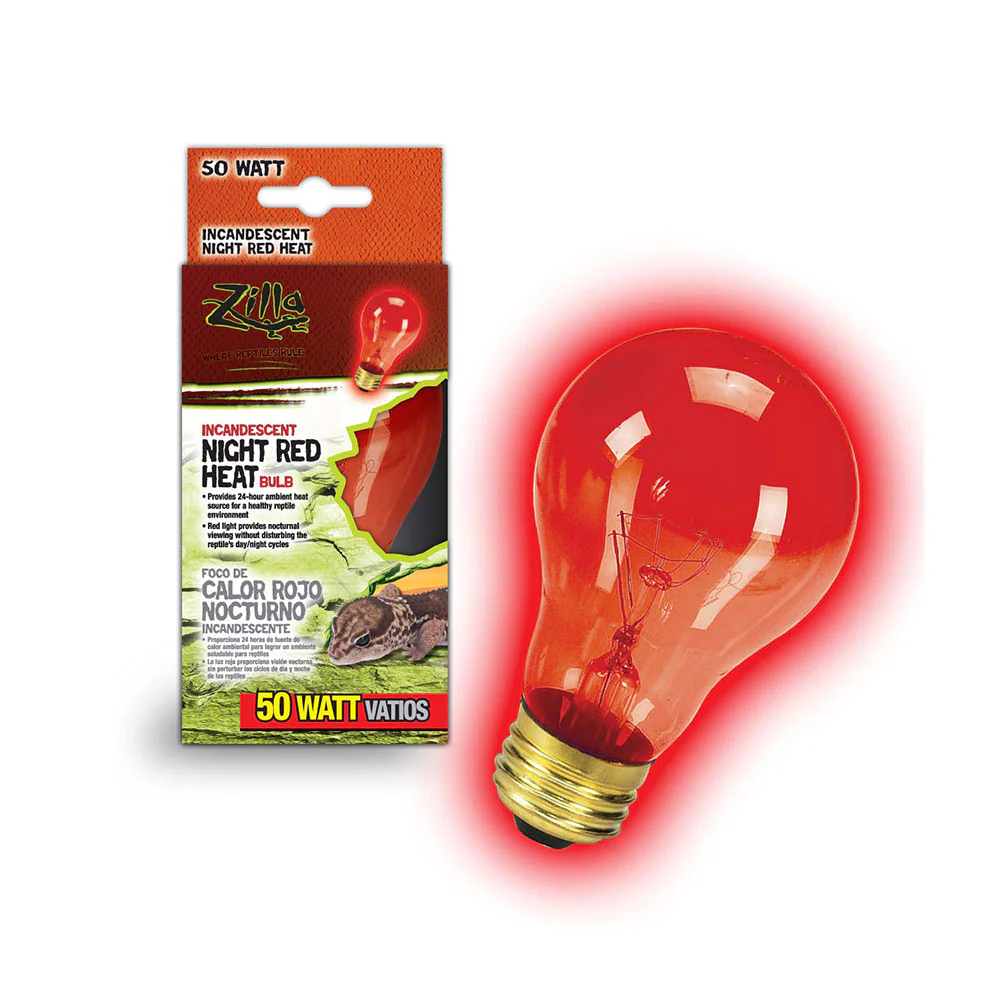 Zilla Incandescent Spot Bulb, for Nocturnal Reptile Species, Night Red