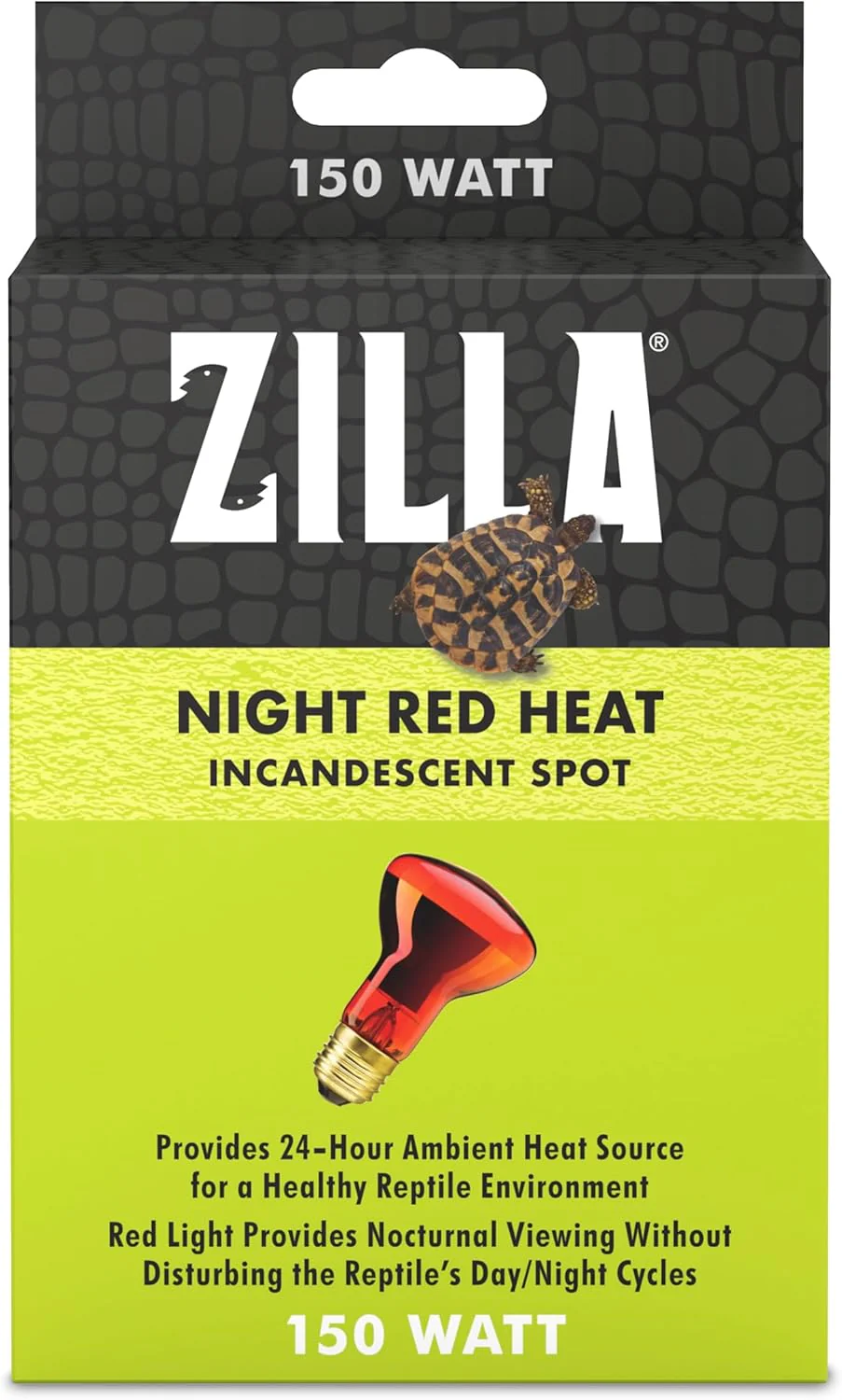 Click to see full view Zilla Reptile Terrarium Incandescent Heat Spot Bulb, Night Red - Image 3