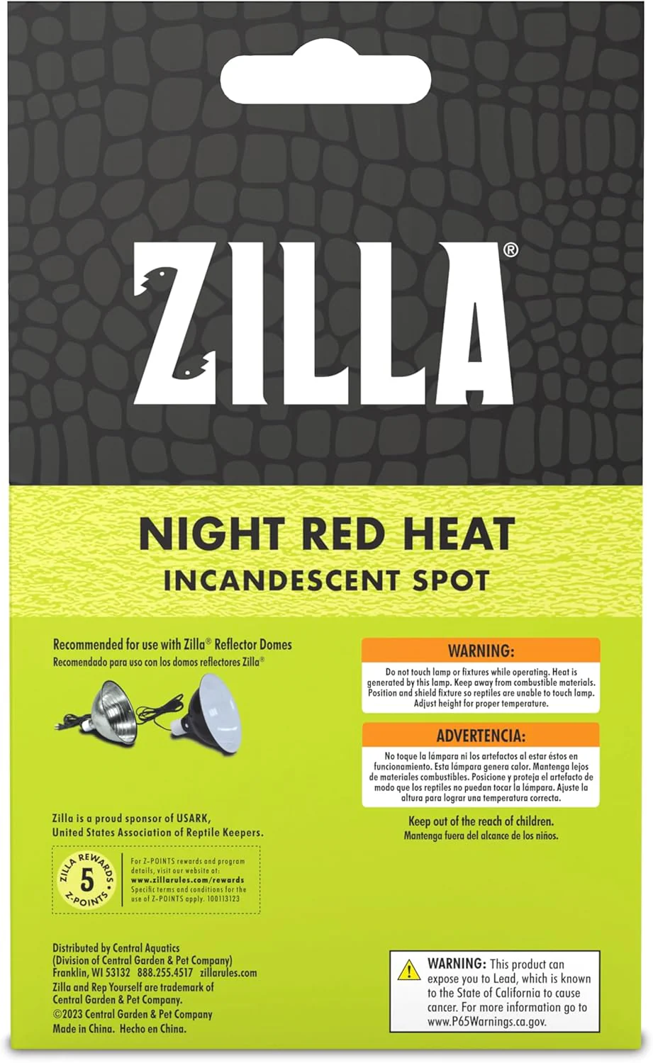Click to see full view Zilla Reptile Terrarium Incandescent Heat Spot Bulb, Night Red - Image 6