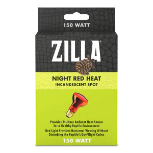 Click to see full view Zilla Reptile Terrarium Incandescent Heat Spot Bulb, Night Red - Image 8
