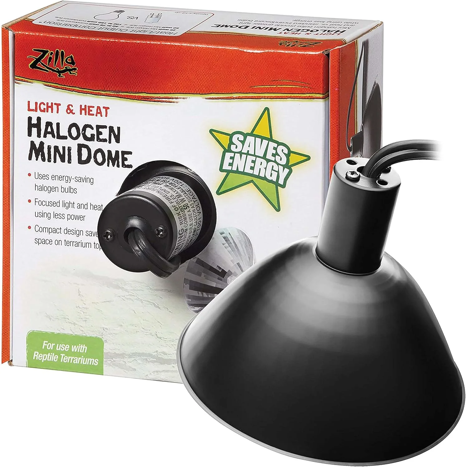 Zilla Light & Heat Halogen Mini Dome For Reptile Terrariums One Size - Image 2