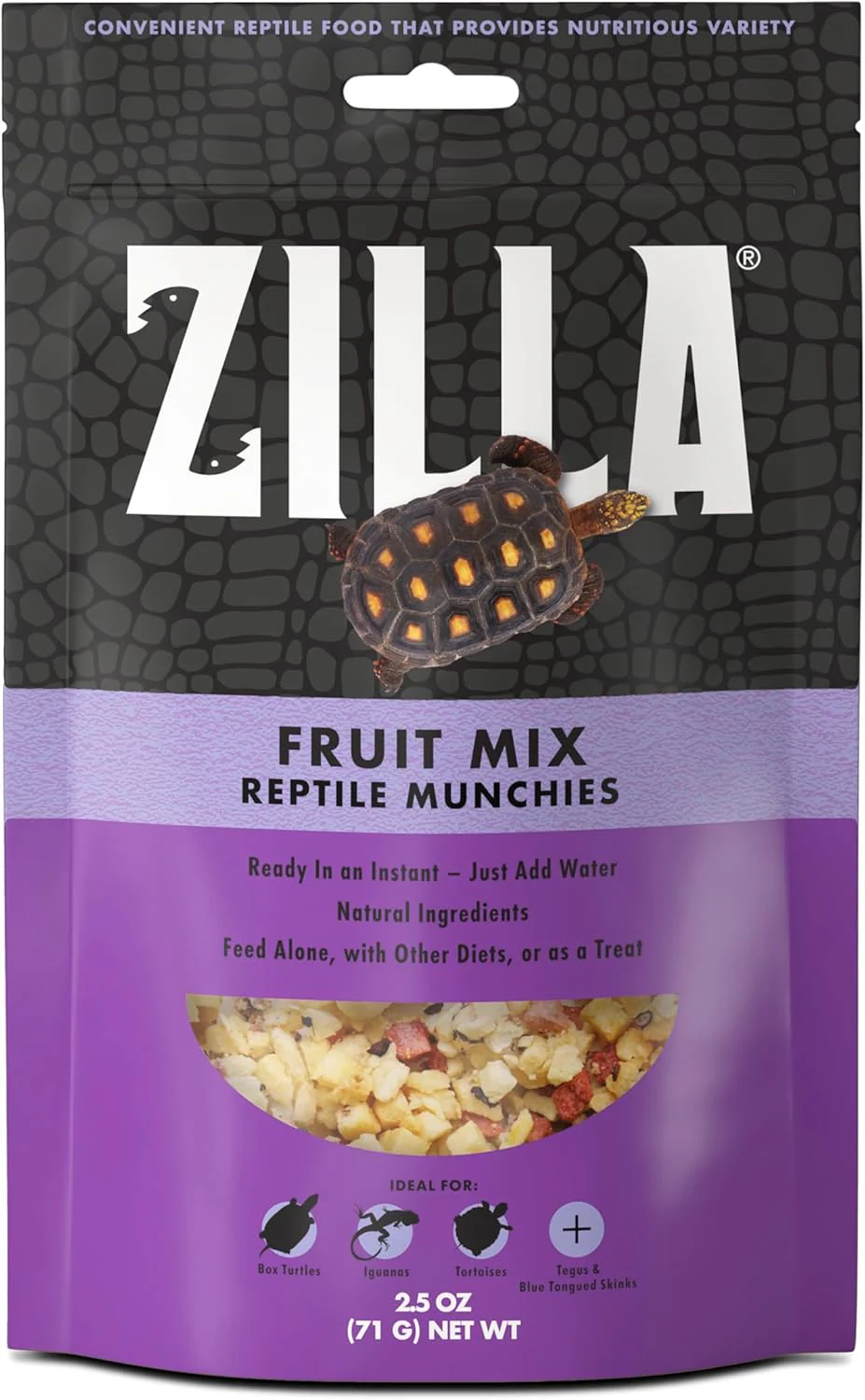 Zilla Reptile Food Munchies Fruit Mix for Pet Iguanas, Skinks, Tegus, Box Turtles, Tortoises & Hermit Crabs, 2.5 Ounce - Image 2