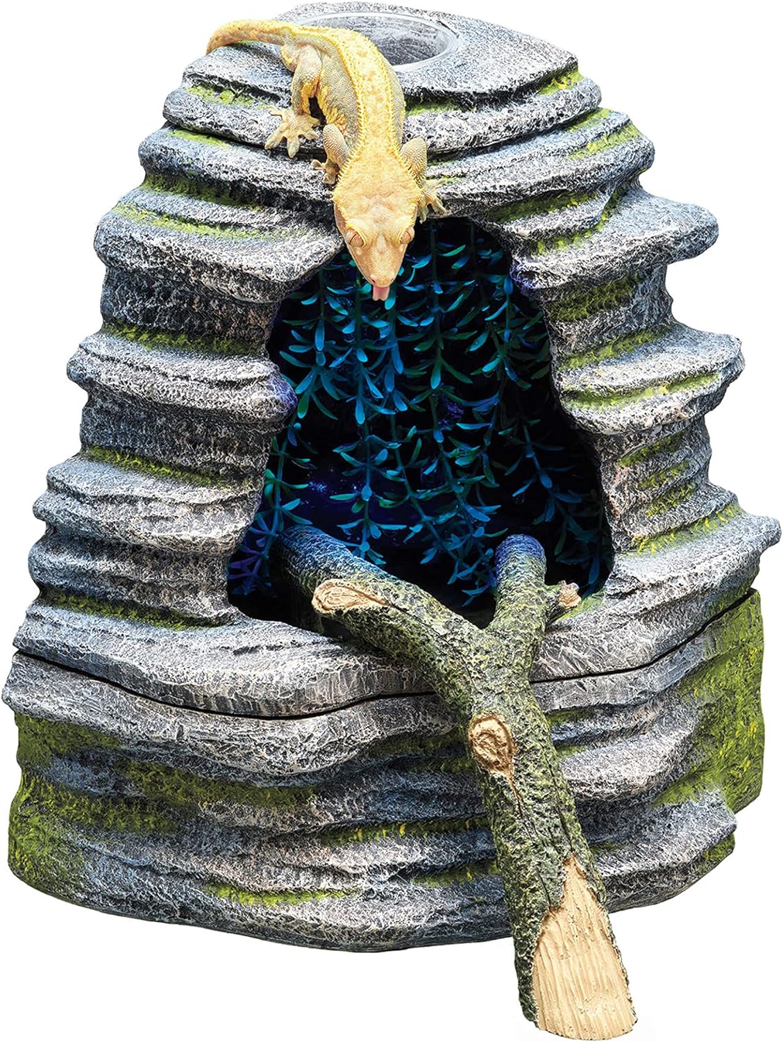 Zilla Spring Cave Décor with Blue LED, Rain Chamber, One Size, ECOM - Image 2