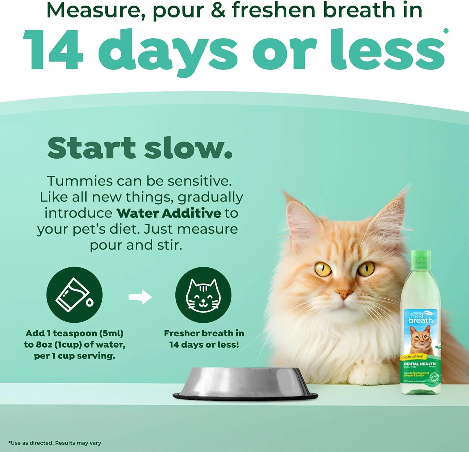 TropiClean Fresh Breath for Cats | Cat Dental Care and Teeth Cleaning | Breath Freshener | Water Additive for Cats | - Image 3