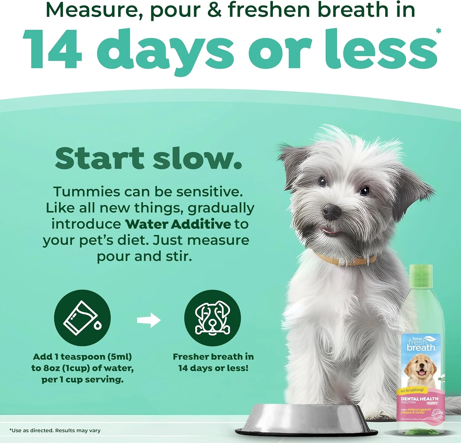 TropiClean Fresh Breath Water Additive for Puppies | Breath Freshener and Teeth Cleaning Solution | No Toothpaste or Toothbrush Required | - Image 3