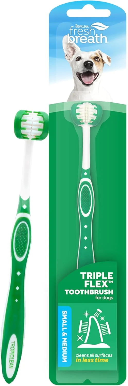 TropiClean Fresh Breath TripleFlex Toothbrush for Large Dogs  | 360-Degree Toothbrush | - Image 8