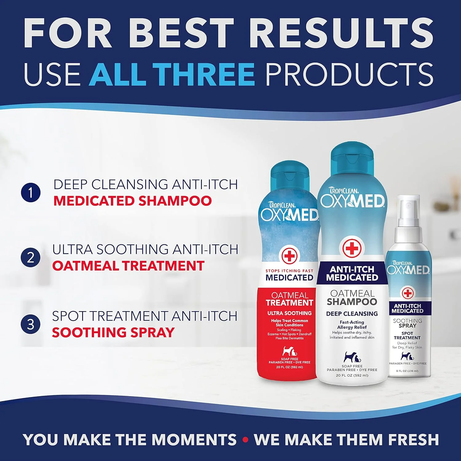TropiClean OxyMed Hot Spot Treatment for Dogs, Medicated Dog Itching Skin Relief Spray - Image 3