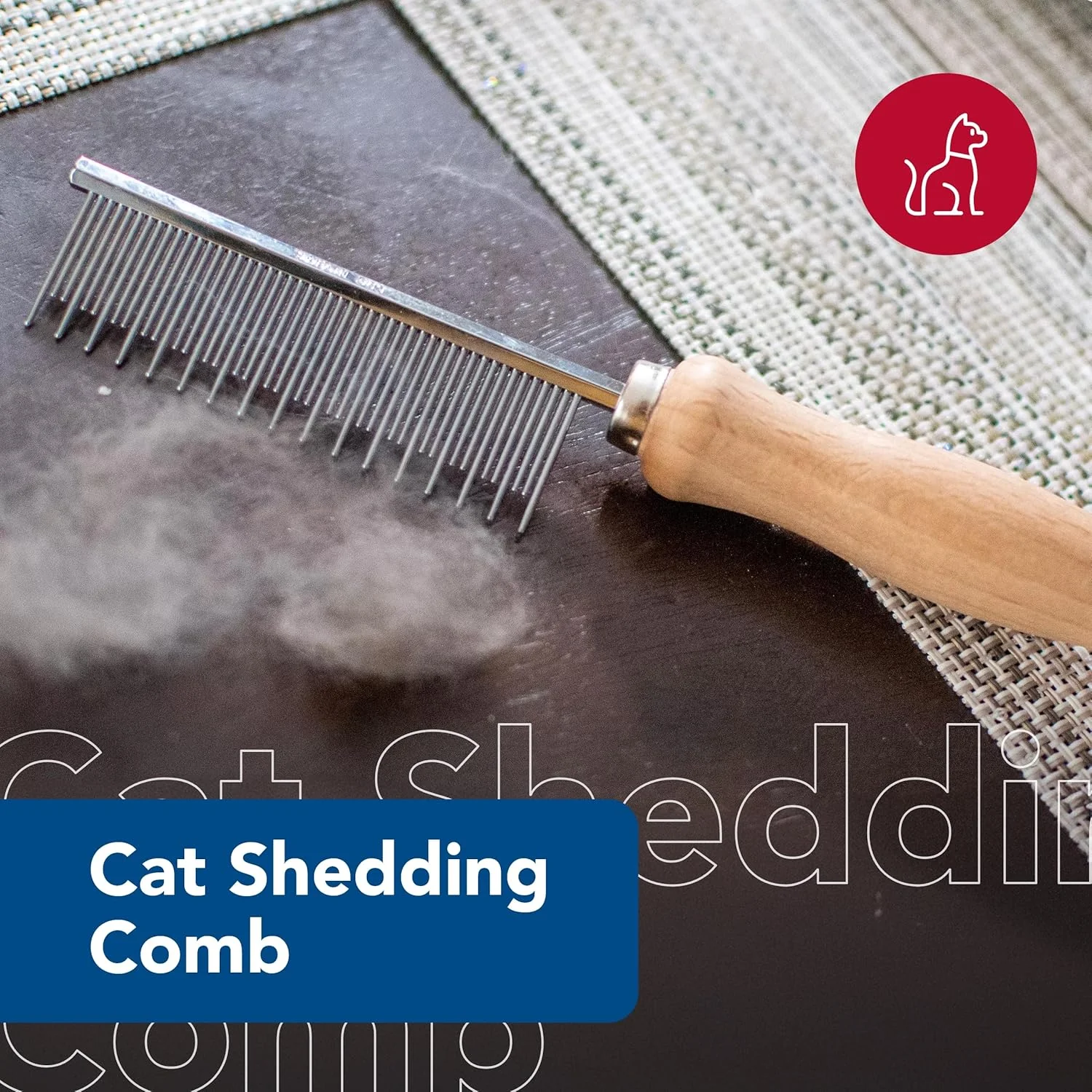 Coastal Pet Safari Cat Shedding Comb - Prevents Hairballs - Daily-Use Cat Deshedding Brush - for Cats with Short and Long Hair - Image 2