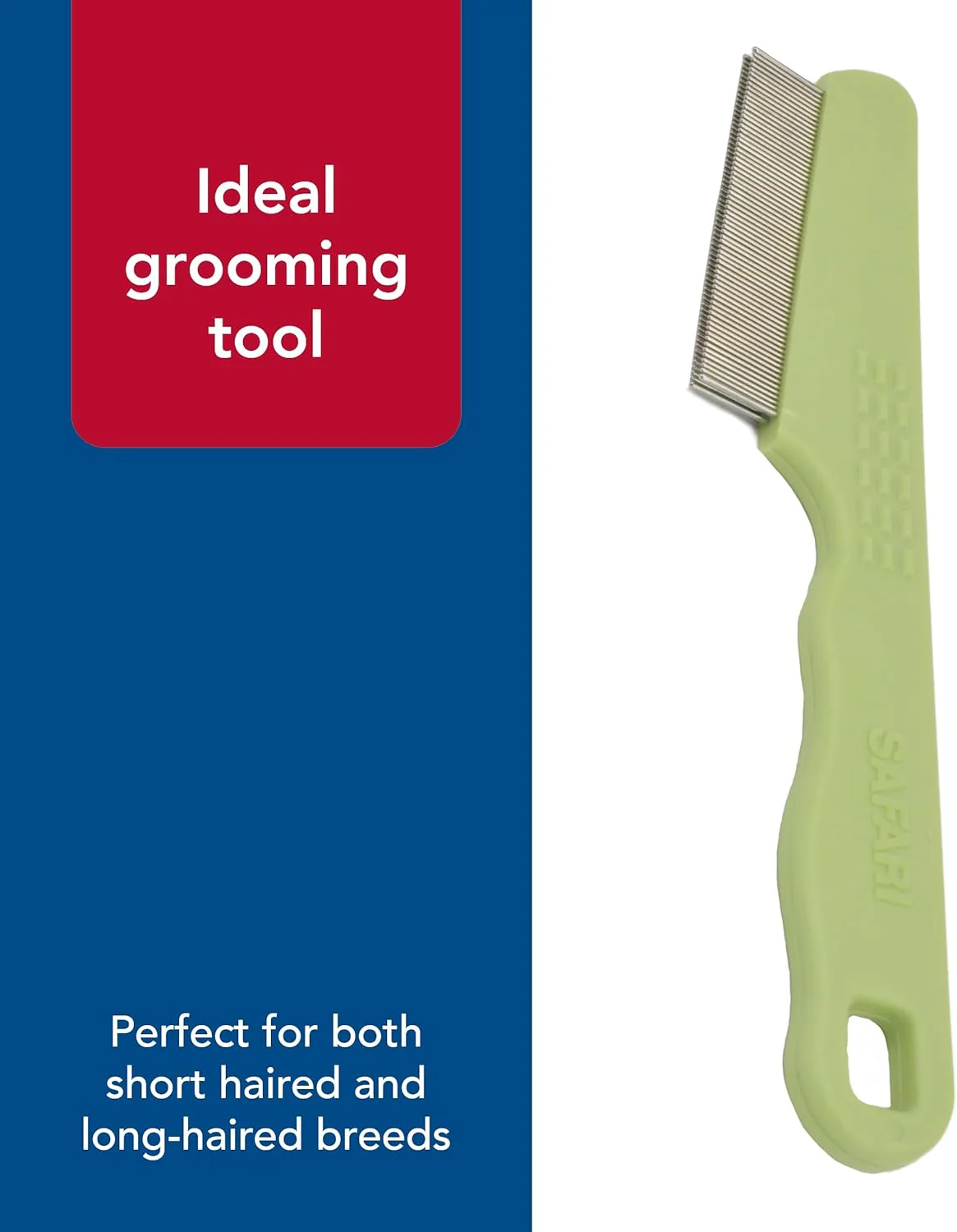 Coastal Pet Safari Double Row Comb - Helps Dry Skin - For Flea Prevention and Detection in Pets with Short and Long Hair - Image 5
