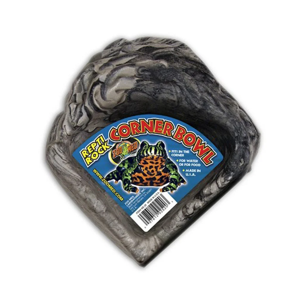 Zoo Med Laboratories Small Repti Rock Corner Bowl