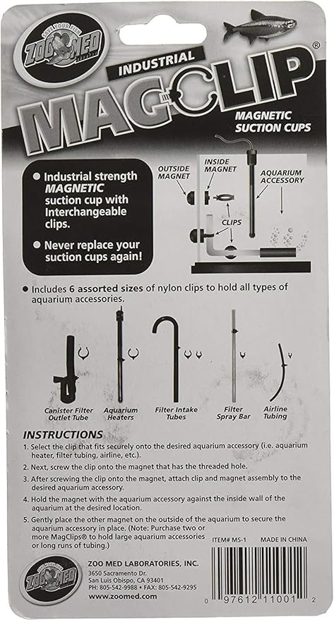 Zoo Med Laboratories MagClip® Magnet Suction Cups for Aquarium - Image 2