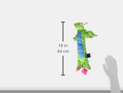 goDog Bubble Plush Skinny Dragons Squeaky Plush Dog Toy, Chew Guard Technology - Green - Image 10