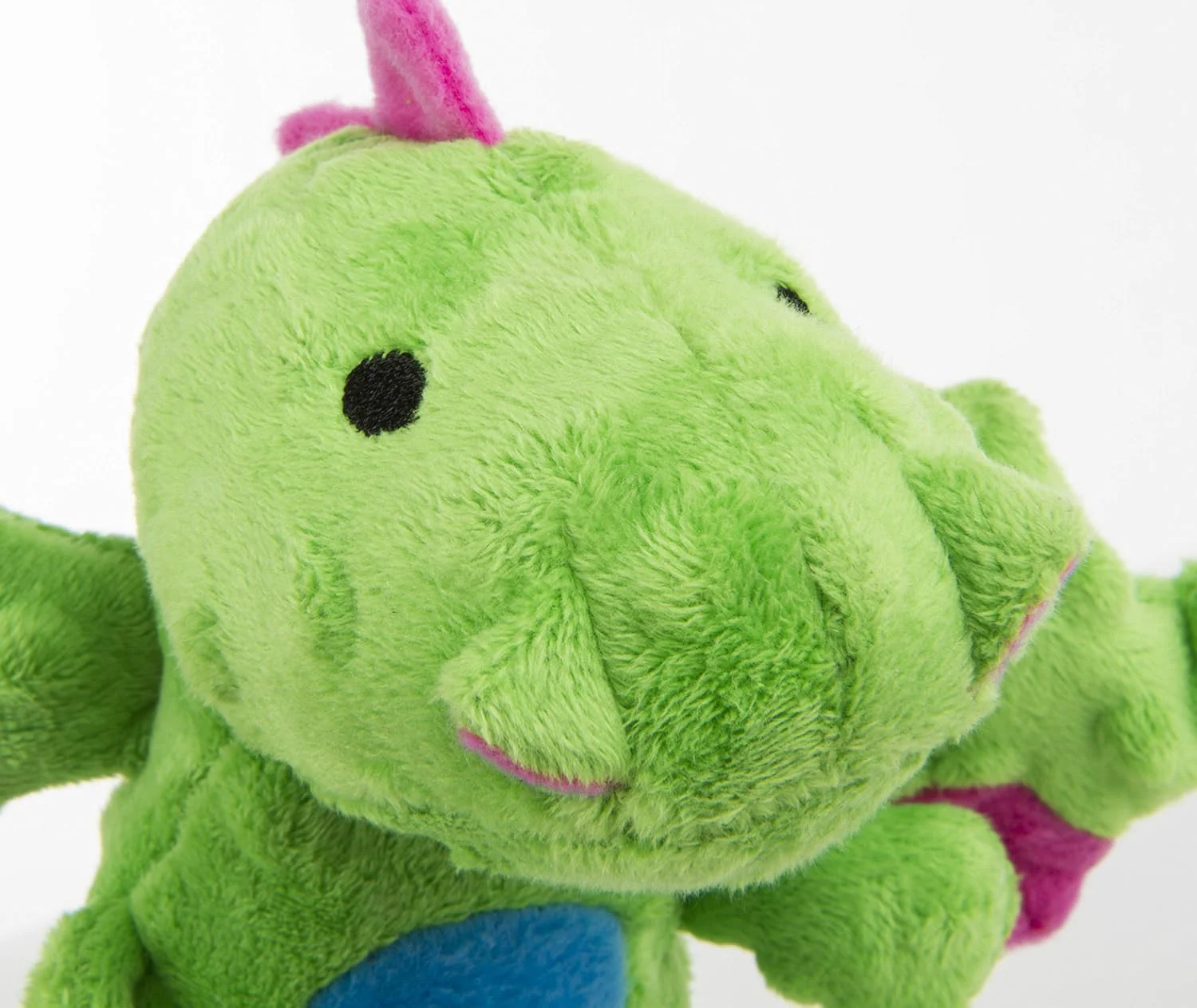 goDog Bubble Plush Skinny Dragons Squeaky Plush Dog Toy, Chew Guard Technology - Green - Image 3