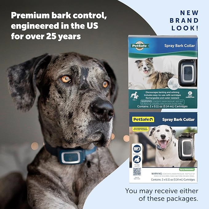 PetSafe Spray Bark Dog Collar, Automatic No Bark Device for Dogs 8 lb. and Up - Rechargeable and Water-Resistant – Includes Citronella and Unscented Spray Refills & USB Charging Cable, Navy - Image 7