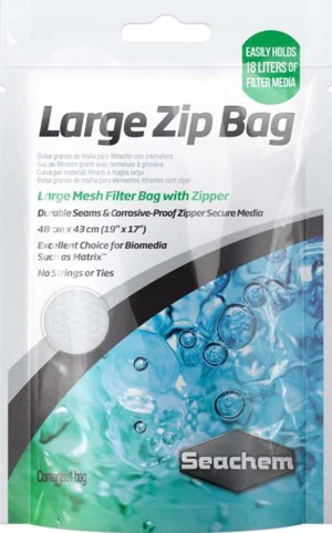 Seachem® Zip Bag™ Large-Mesh Filter Bag with Zipper - Image 2