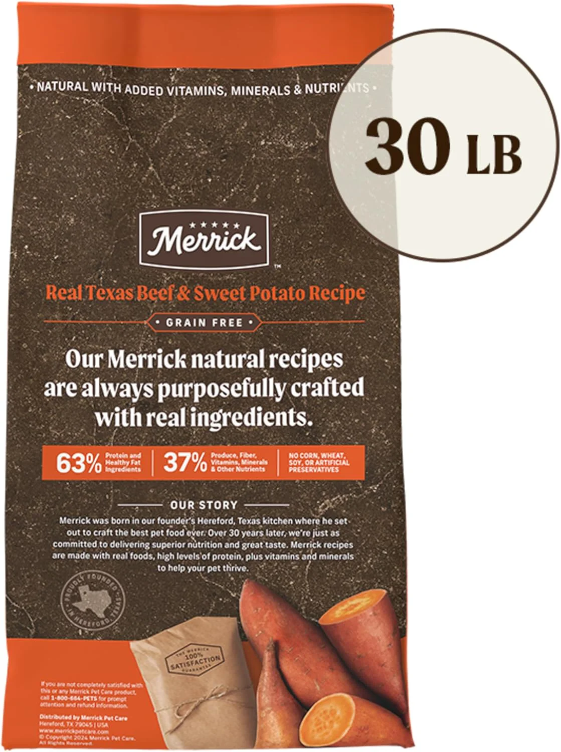 Merrick Premium Grain Free Dry Adult Dog Food, Wholesome And Natural Kibble, Real Texas Beef And Sweet Potato - Image 5