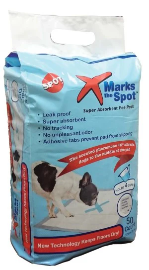 SPOT X Marks The Spot Extra Absorbent Puppy Pads with Adhesive Strips & Pheromones – Attracts Dogs to Center for Training & Potty - Image 10