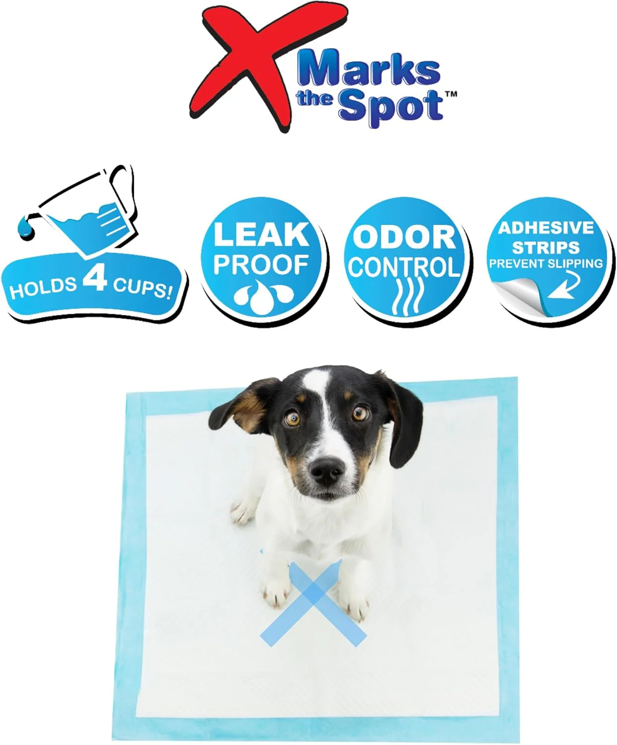 SPOT X Marks The Spot Extra Absorbent Puppy Pads with Adhesive Strips & Pheromones – Attracts Dogs to Center for Training & Potty - Image 6