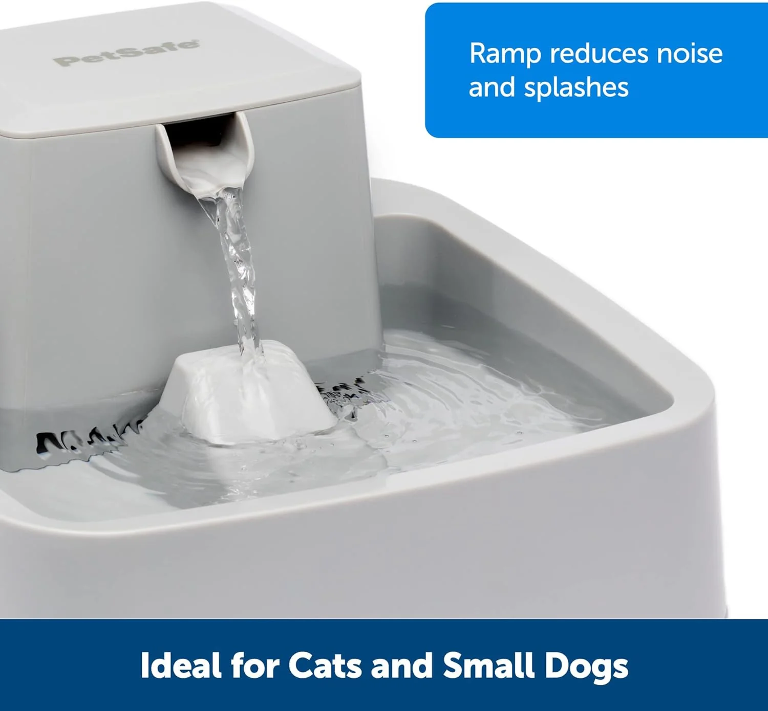 PetSafe Oasys 1/2 Gallon (64 Ounce) Small Pet Fountain - Small Dog and Cat Water Fountain - Dishwasher Safe Filtered Water Dispenser with Flow Control - Easy to Clean - Filters Included - Image 4