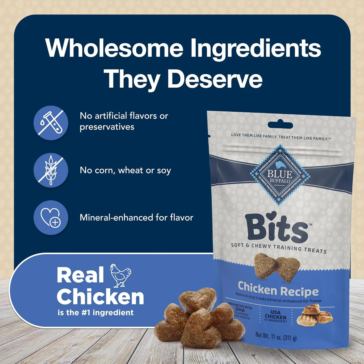 Blue Buffalo BLUE Bits Natural Soft-Moist Training Dog Treats, Chicken Recipe - Image 8