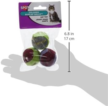 Spot® Ethical Pet Cat Burlap Balls Assorted 3 pack - Image 3
