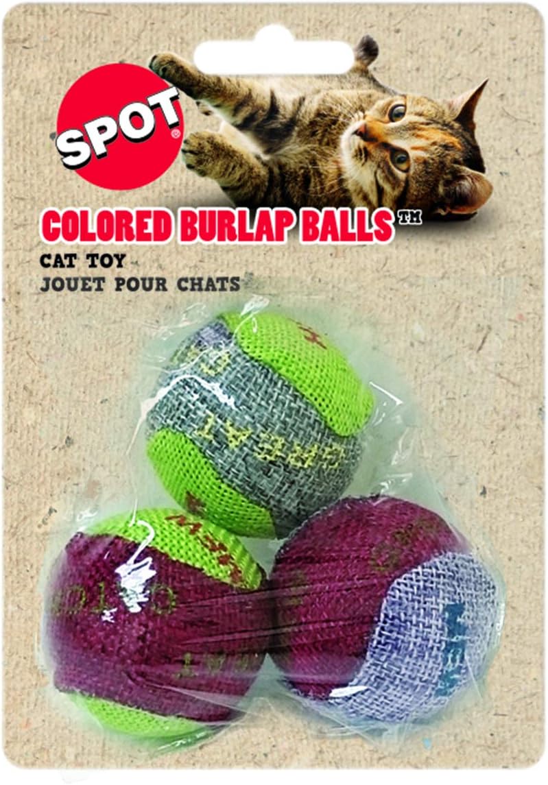 Spot® Ethical Pet Cat Burlap Balls Assorted 3 pack - Image 5