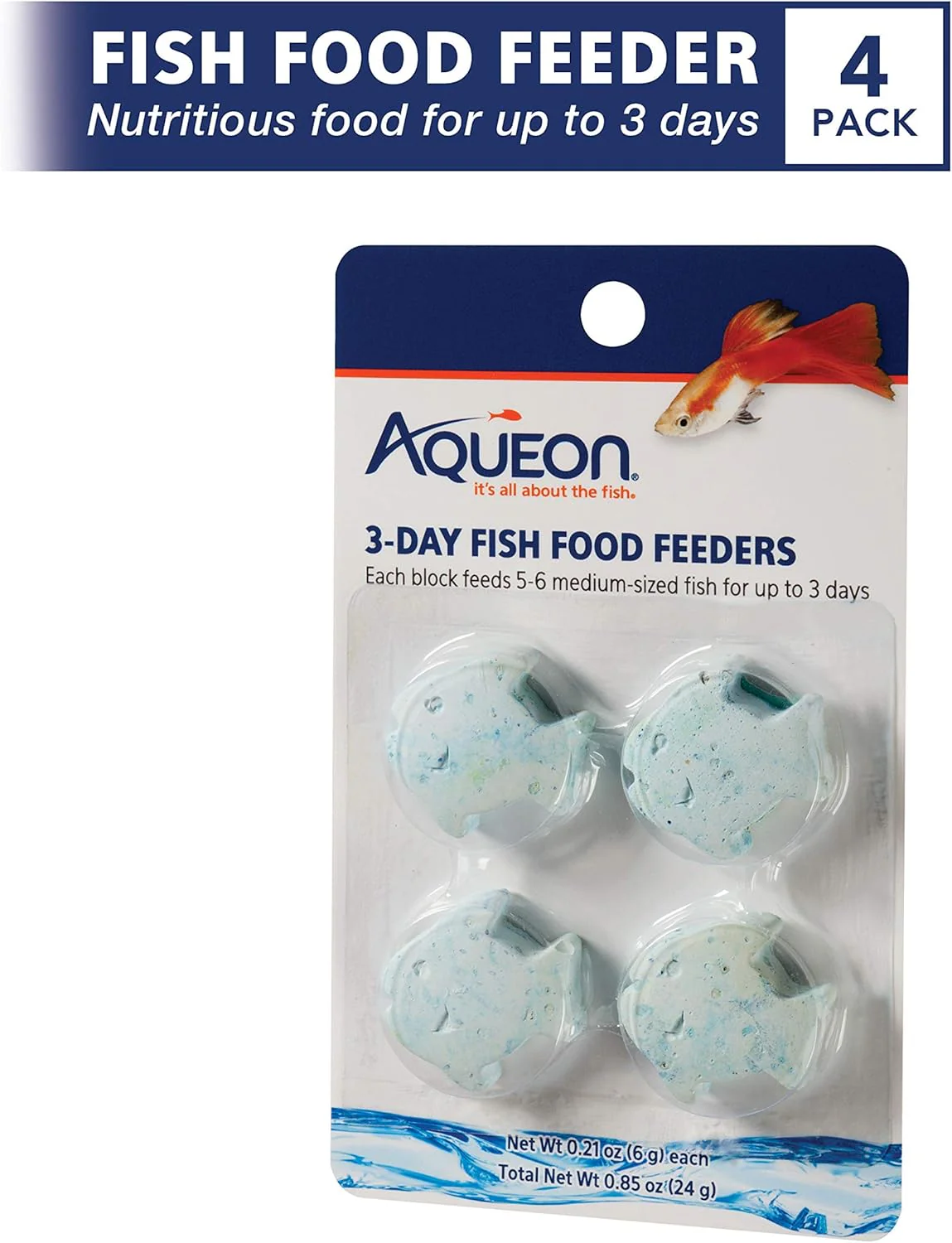 Aqueon® 3 Day Tropical or Goldfish Vacation Feeder 4 Count - Image 2