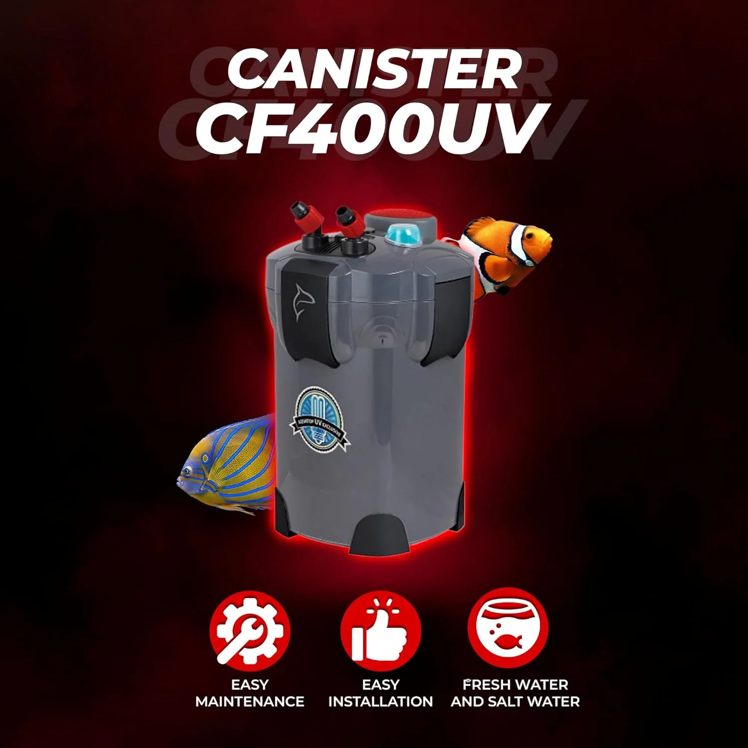 Aquatop® 4-Stage Canister Filter White Color with UV 9W-370 GPH - Image 7
