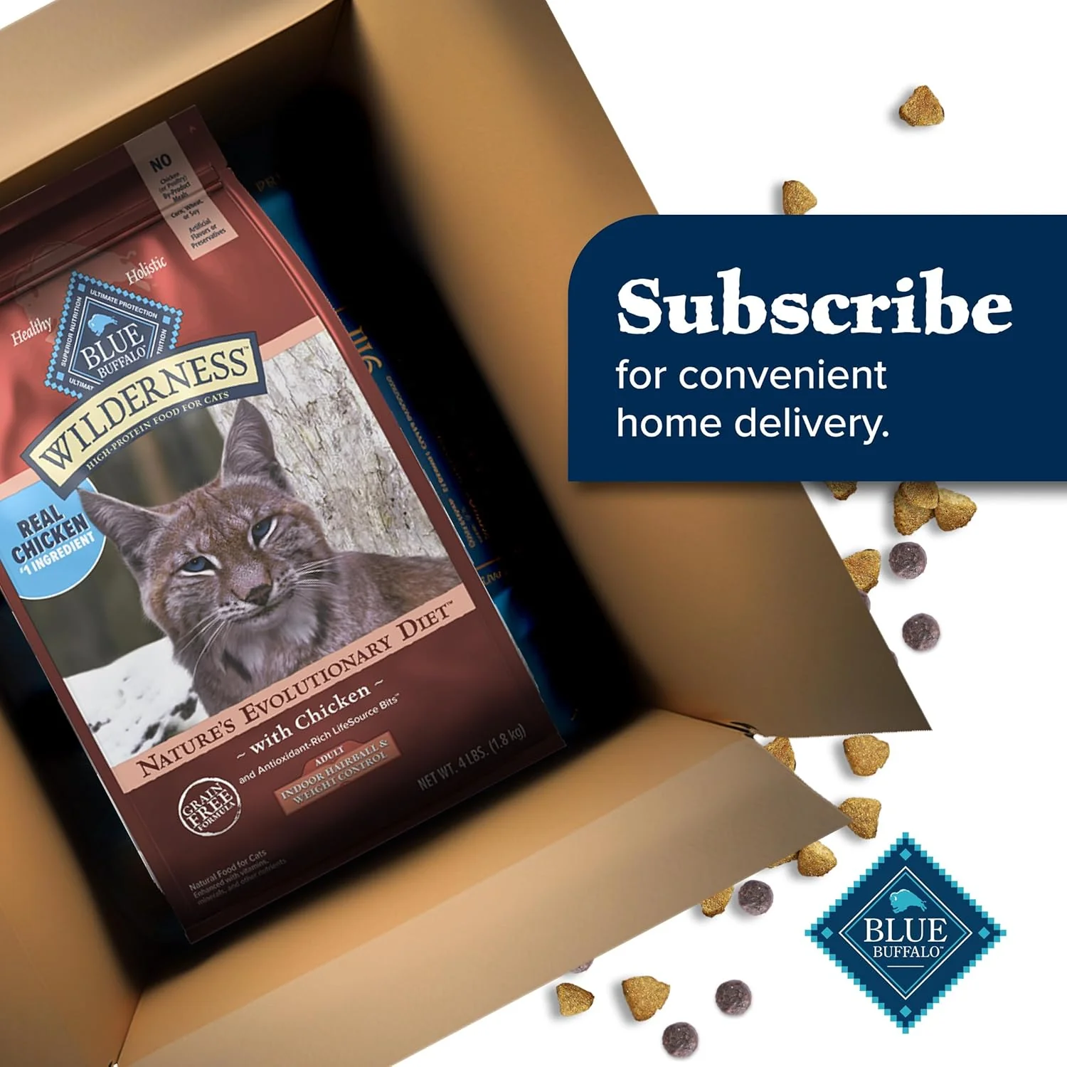 Blue Buffalo Wilderness High-Protein, Grain-Free Natural Dry Food for Adult Cats, Weight and Hairball Control, Chicken - Image 12