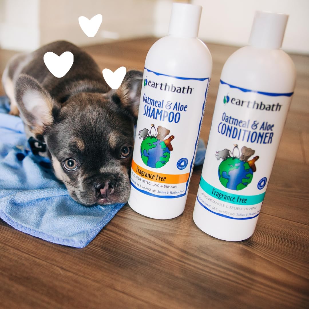 Earthbath® Oatmeal & Aloe Dog Shampoo - Oatmeal Shampoo for Dogs, Itchy, Dry Skin Relief, Dog Wash, Made in USA, Cruelty Free, Fragrance Free Pet Shampoos - 16 Oz (1 Pack) - Image 5