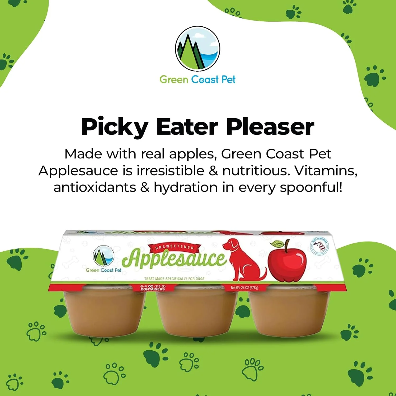 Unsweetened Applesauce with Pumpkin for Dogs – 6 Pack, 4 oz Cups – Low-Calorie, Digestive Health Support, Great for Lick Mats & Toys, All-Natural Ingredients, Made in The USA - Image 3