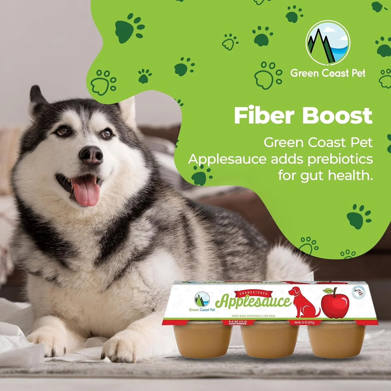 Unsweetened Applesauce with Pumpkin for Dogs – 6 Pack, 4 oz Cups – Low-Calorie, Digestive Health Support, Great for Lick Mats & Toys, All-Natural Ingredients, Made in The USA - Image 4