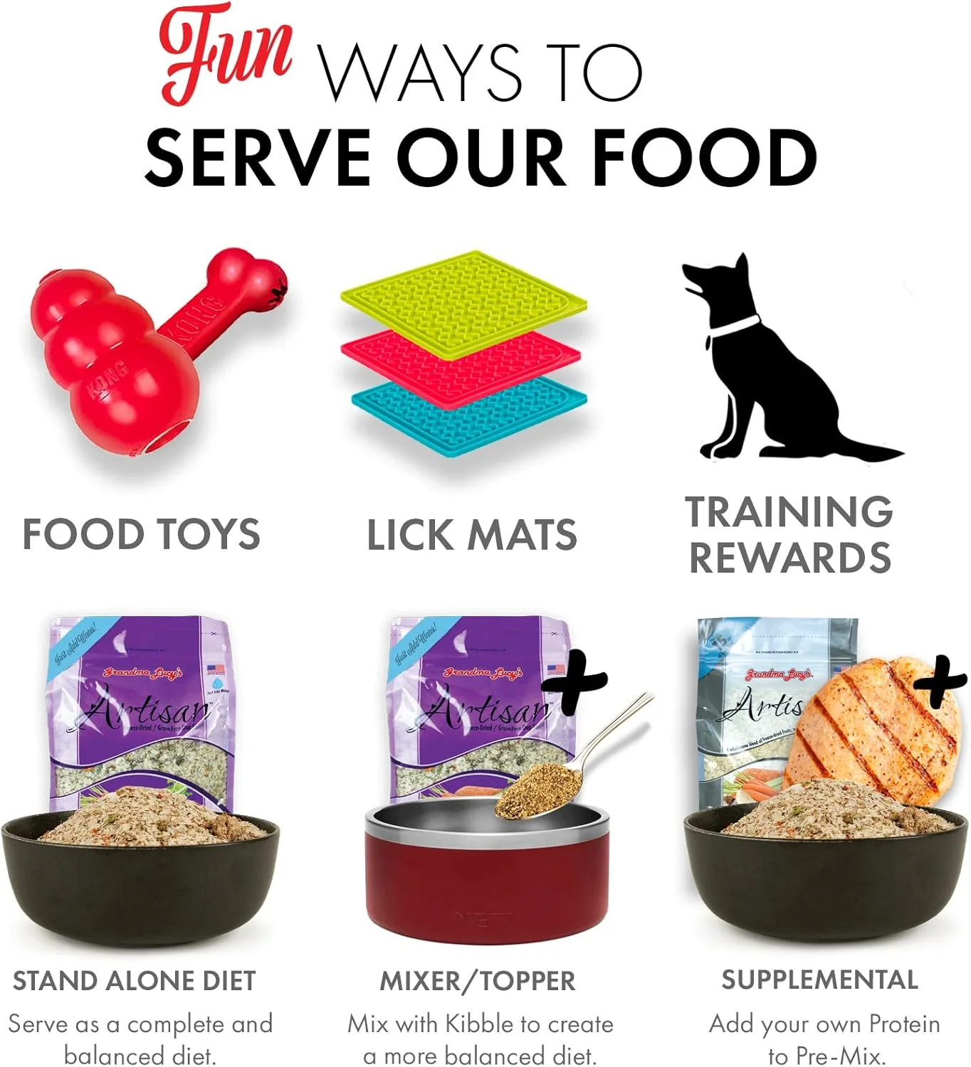 Grandma Lucy’s® Artisan™ Freeze Dried Grain Free Venison Recipe Dog Food - Image 2