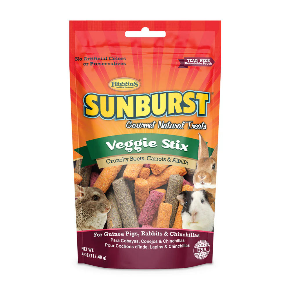 Higgins Sunburst Veggie Stix Gourmet Treats For Guinea Pigs, Rabbits & Chinchillas