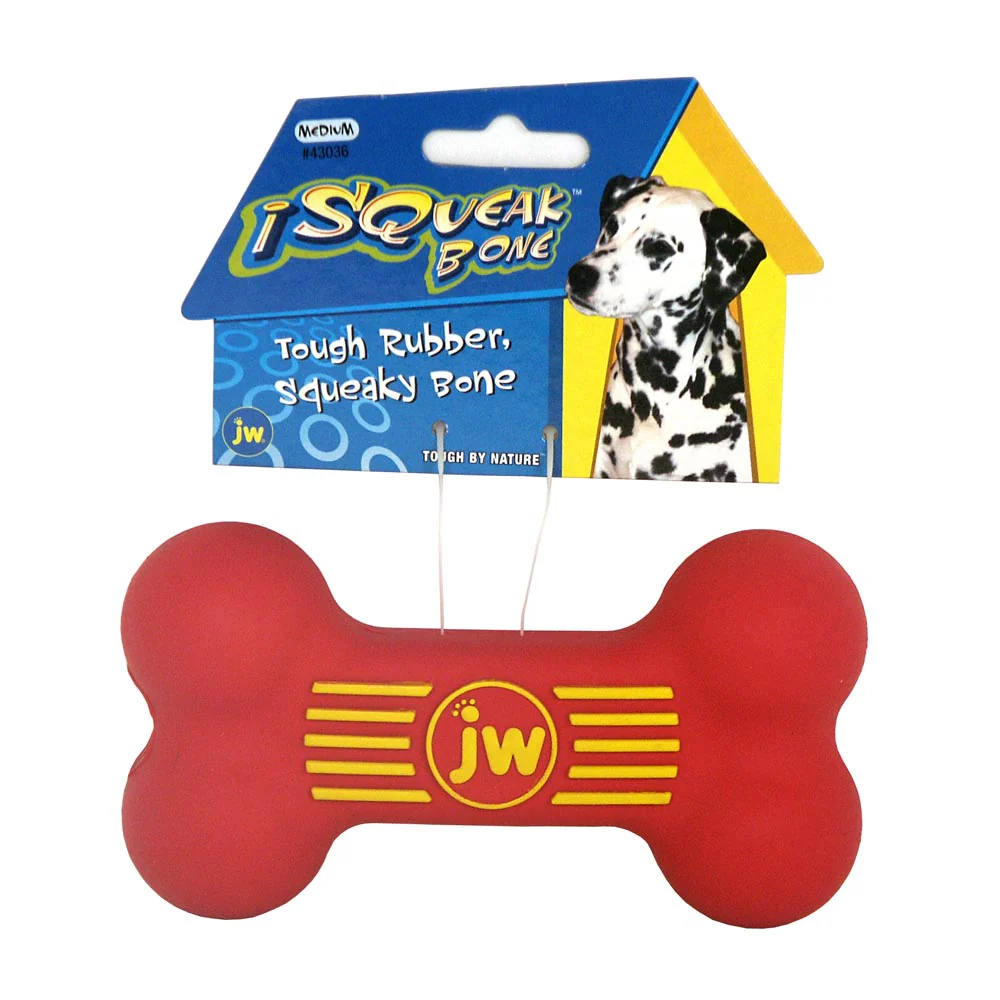 JW® iSqueak® Bone Dog Toy Assorted Color