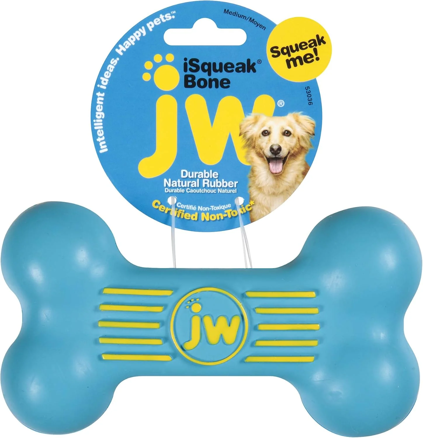 JW® iSqueak® Bone Dog Toy Assorted Color - Image 3