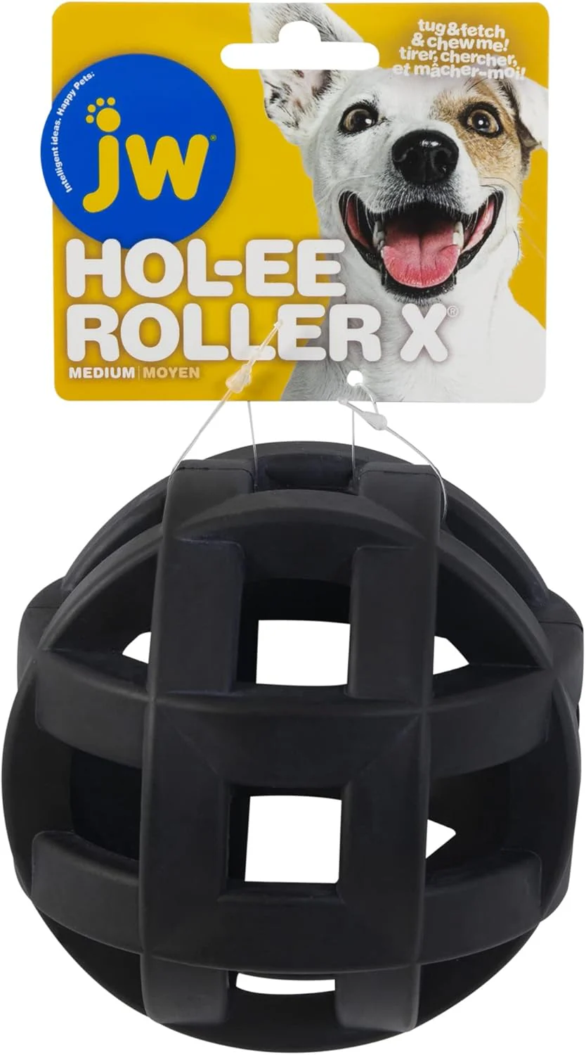 JW Pet Hol-ee Roller Extreme Dog Toy Puzzle Ball, Natural Rubber - Image 3