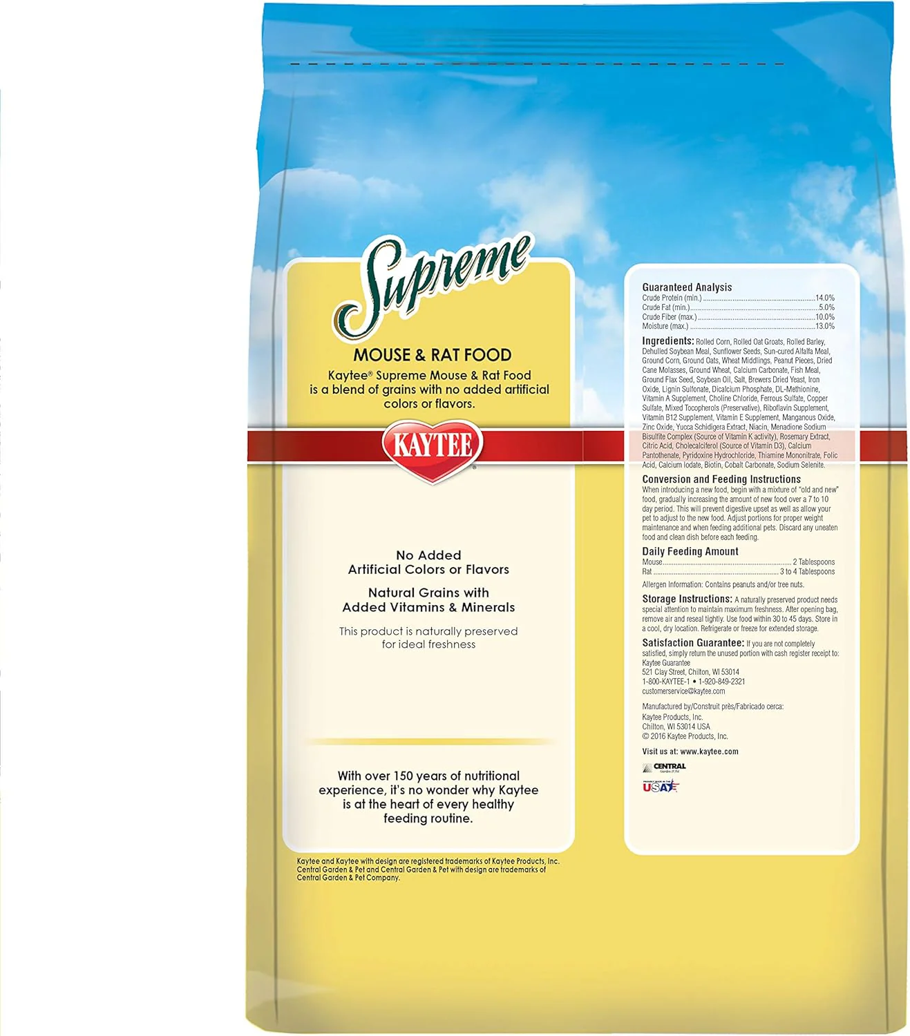 Kaytee® Supreme Hamster & Gerbil Food 20 Lbs - Image 2