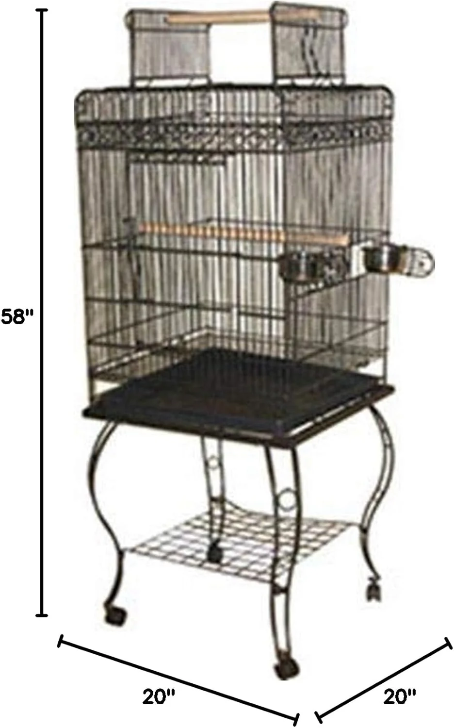 A&E Cage 600H Black Economy Play Top Bird Cage - Image 2