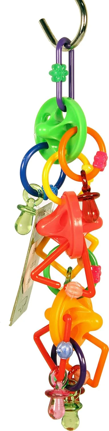 A&E CAGE COMPANY HB857 Happy Beaks Spinners and Pacifiers Toy, Multicolor