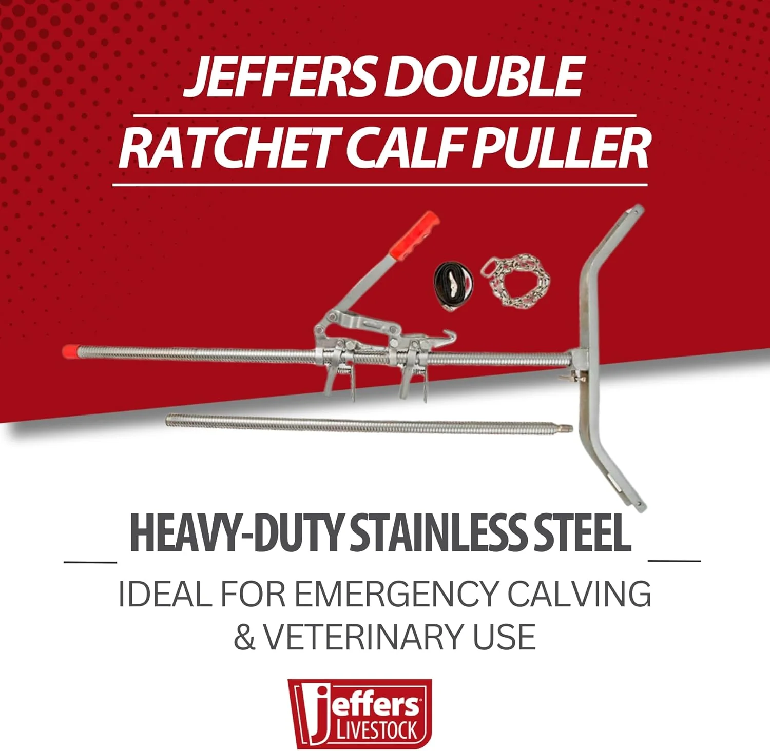 Agri-Pro® Champion Calf Puller- Stainless Steel Livestock Puller for Cow Deliveries - Image 2