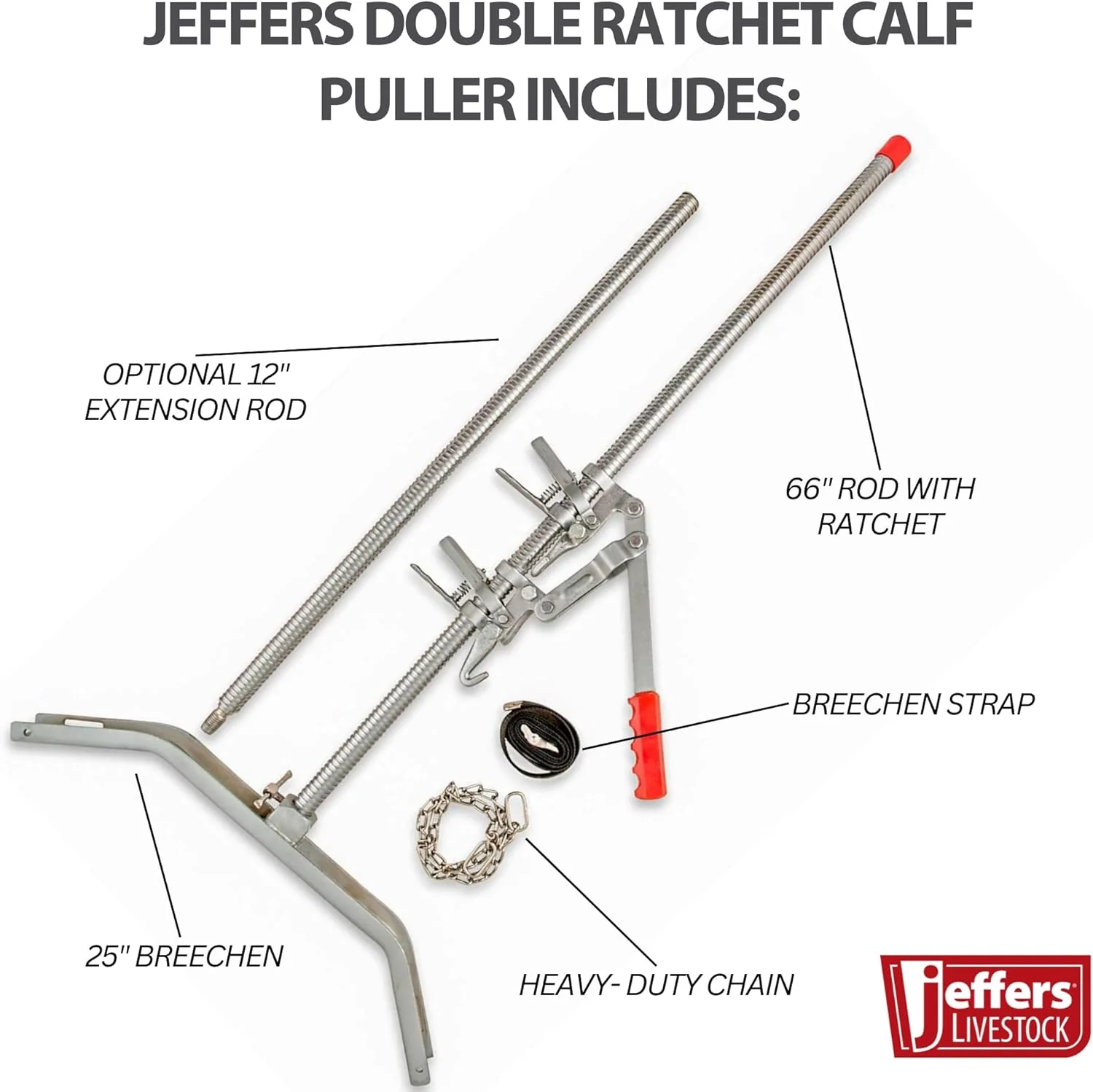 Agri-Pro® Champion Calf Puller- Stainless Steel Livestock Puller for Cow Deliveries - Image 3