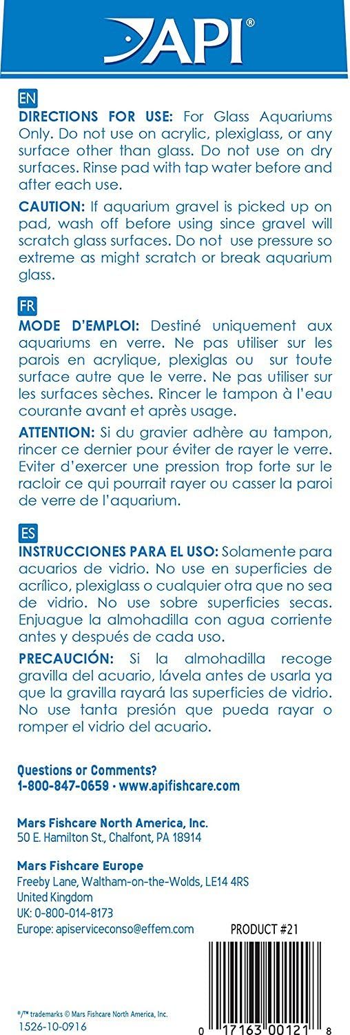 API ALGAE SCRAPER For Glass Aquariums 1-Count Container - Image 2