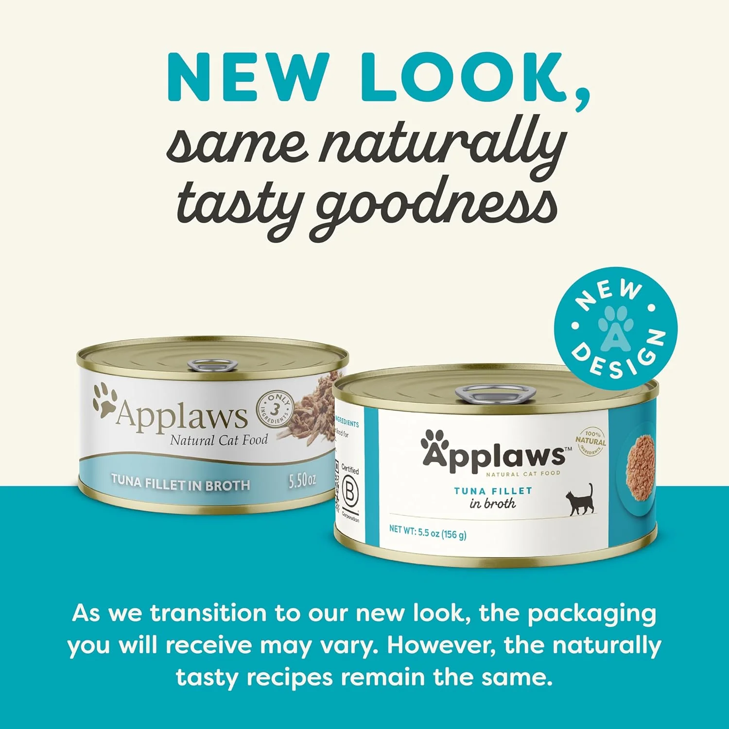 Applaws Natural Wet Cat Food, 24 Count, Limited Ingredient Canned Wet Cat Food, Tuna Fillet in Broth - Image 2