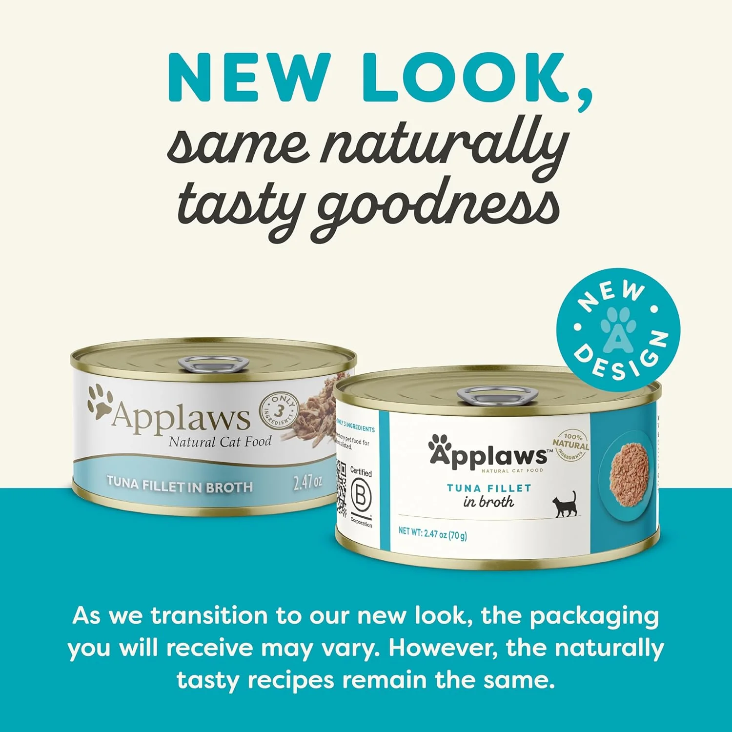 Applaws Natural Wet Cat Food, Limited Ingredient Canned Wet Cat Food, Tuna Fillet in Broth - Image 2