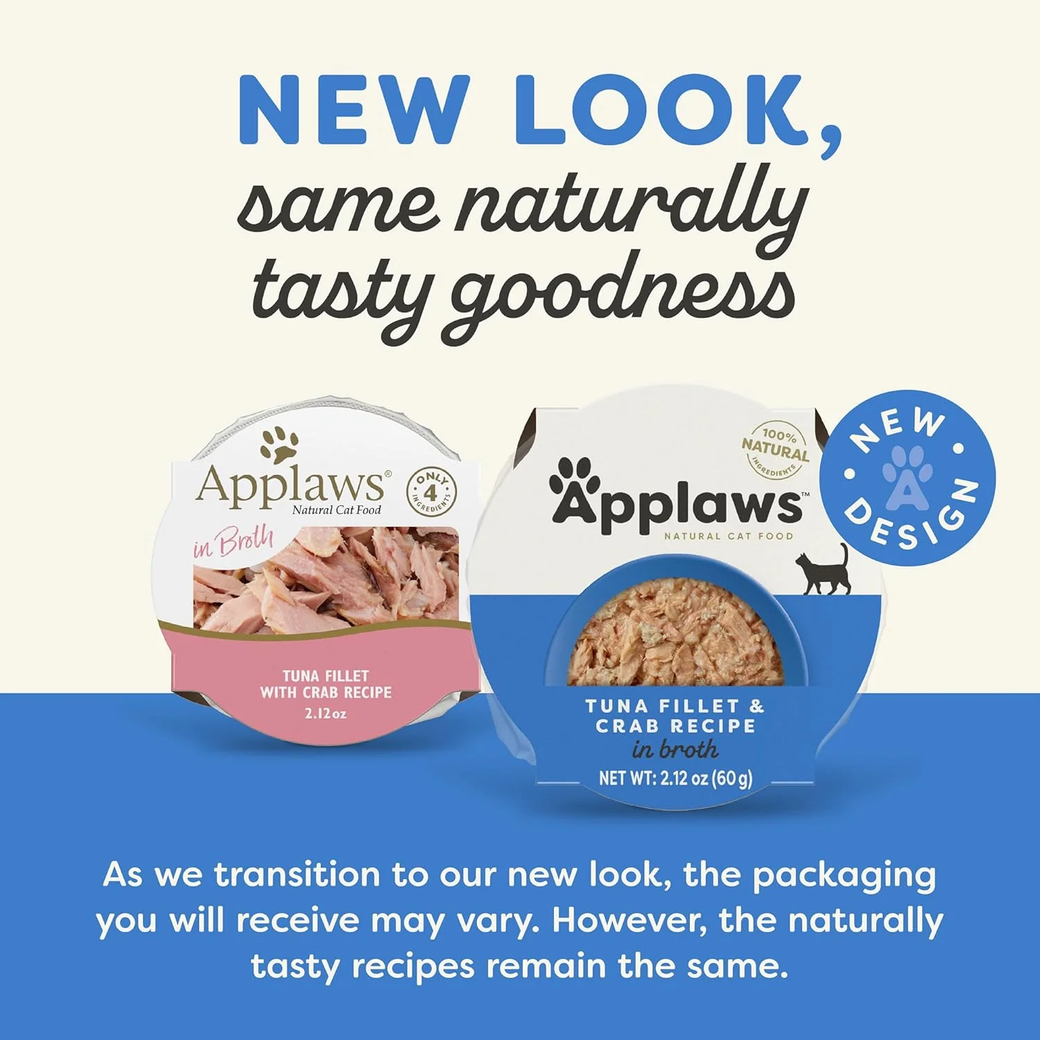 Applaws Natural Wet Cat Food in Broth, Limited Ingredient Cat Food Cups, Grain-Free Cat Food Pots, No Artificials, 100% Natural Ingredient Cat Food, Tuna Fillet & Crab in Broth - Image 2