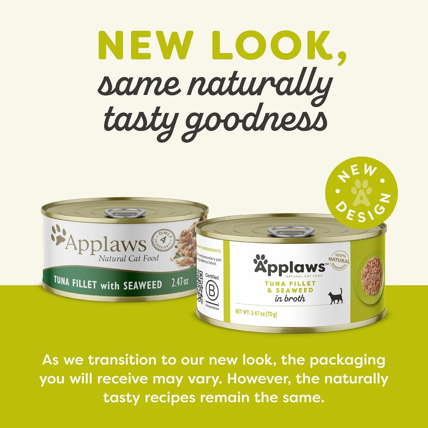 Applaws Natural Wet Cat Food, Limited Ingredient Canned Wet Cat Food, Tuna with Seaweed in Broth - Image 2